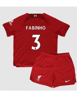 Liverpool Fabinho #3 Heimtrikotsatz für Kinder 2022-23 Kurzarm (+ Kurze Hosen)